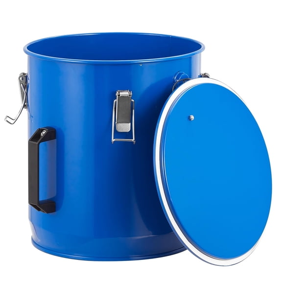Fryer Grease Bucket 6 Gal, Fryer Oil Bucket with Lid, Coated Carbon Steel Oil Filter Pot with Rust-Proof Coating, with Lock Clips & Filter Bag