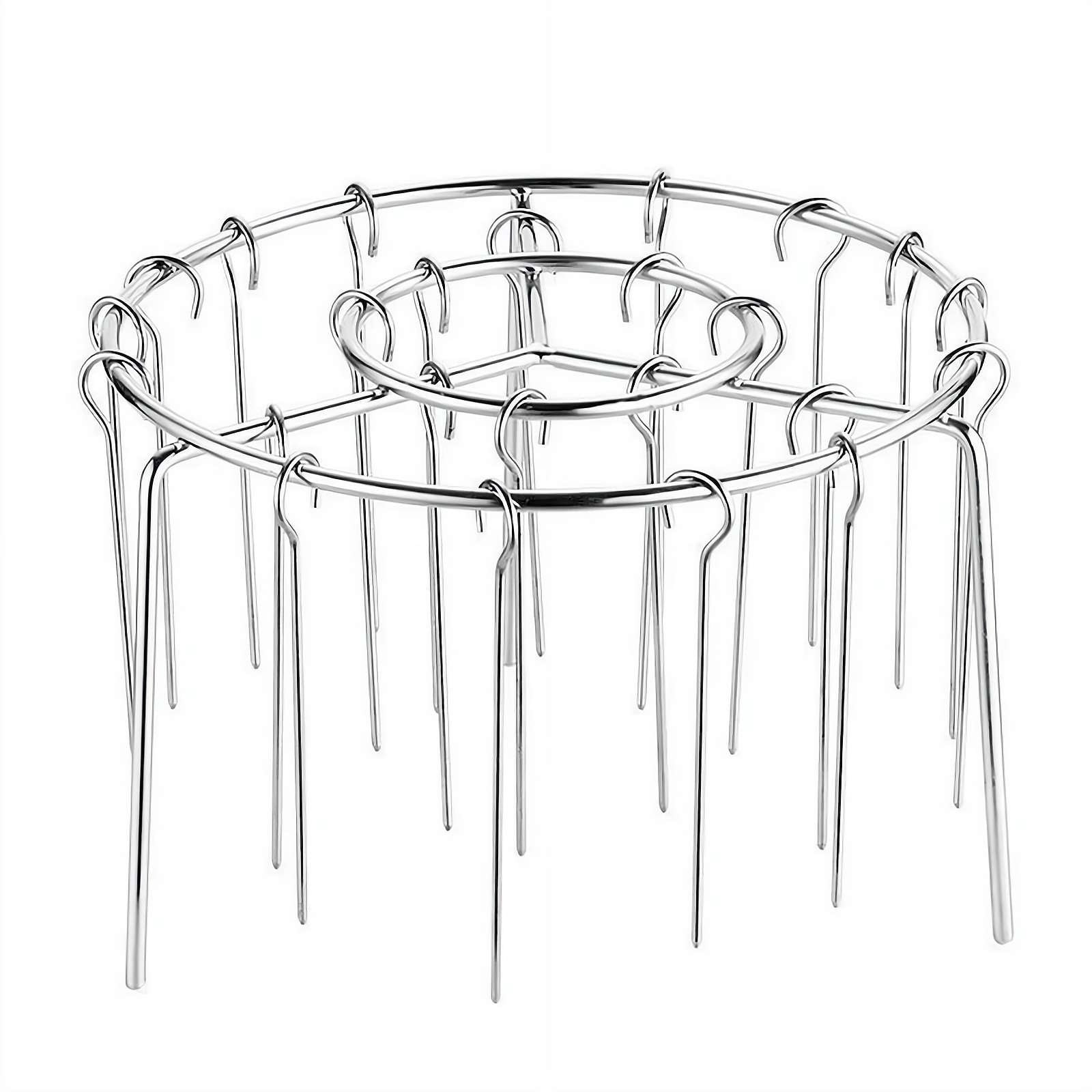 Fryer Kebab Rack with 12/24pcs Skewers, Reusable Fryer Standing ...