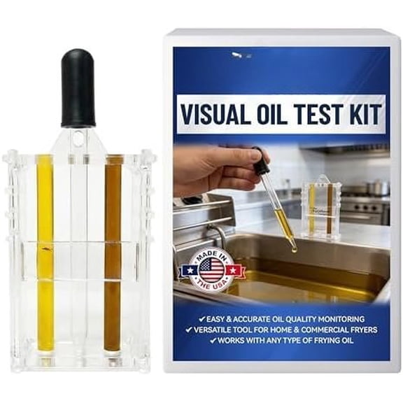 Fryer Oil Test Kit - Visual Two Color Analysis - Deep Fryer Oil Analysis Kit w/Eye Dropper - Frying Quality for Kitchen, Restaurant, - FC3017B FMP 538-1000 by Co