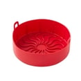 thumbnail image 1 of Fryer Silicone Liners, Non Stick Reusable Basket Inserts, Food Grade Safe For 4-6 Qt Fryers, Dishwasher Safe & Easy To Clean Small Size Silicone Kitchen Accessories 6.4 Inch(Red), 1 of 4