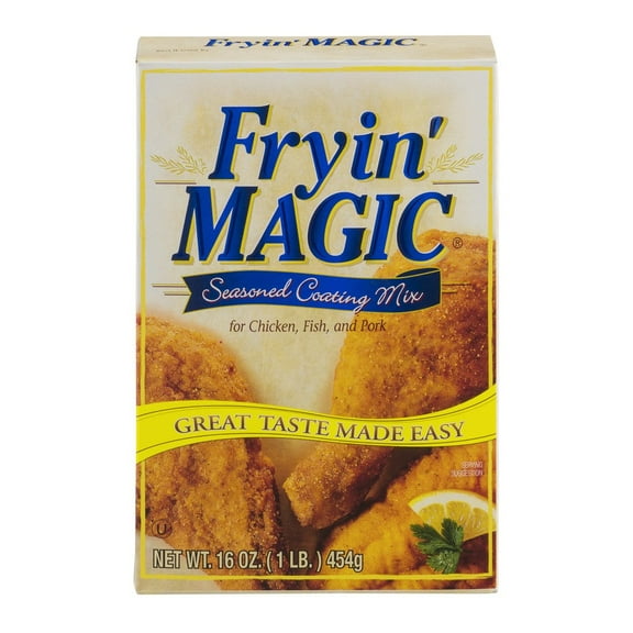 Fryin' Magic? Seasoned Coating Mix for Chicken, Fish, and Pork 16 oz. Box