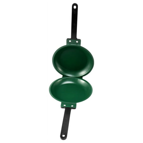 Frying Pan,Double Side Pan Non-Stick Flip Folding BBQ Stable and Cooking Tool for Home Kitchen