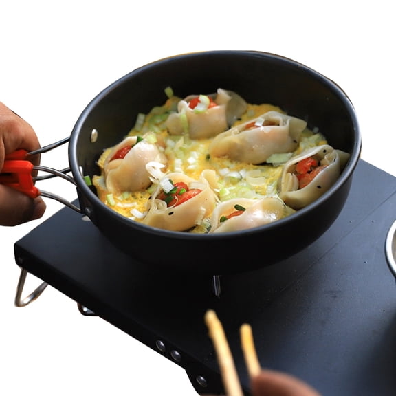 Frying Pan Non-stick Skillets Cookware Outdoor Cooking Pan with Storage Pouch