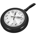thumbnail image 1 of NIAIZEK Silent Wall Clock Black Stainless Steel Frying Pan Design for Home Kitchen Decor 1 Set, 1 of 6