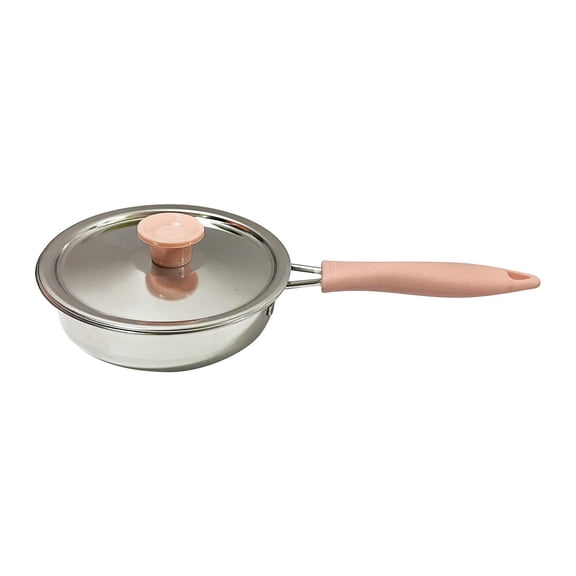 Frying Pan Soup Pot Egg Frying Pan Multipurpose Kitchen Cookware Nonstick with Lid Easy Clean Nonstick Wok Sauce Pan for Kitchen Restaurant Pink frying pan
