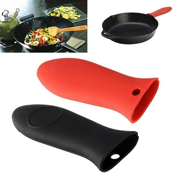 UKCOCO Pot Grip Handle Sleeve Silicone Heat Resistant Protect Hands for Kitchen Use 3Pcs