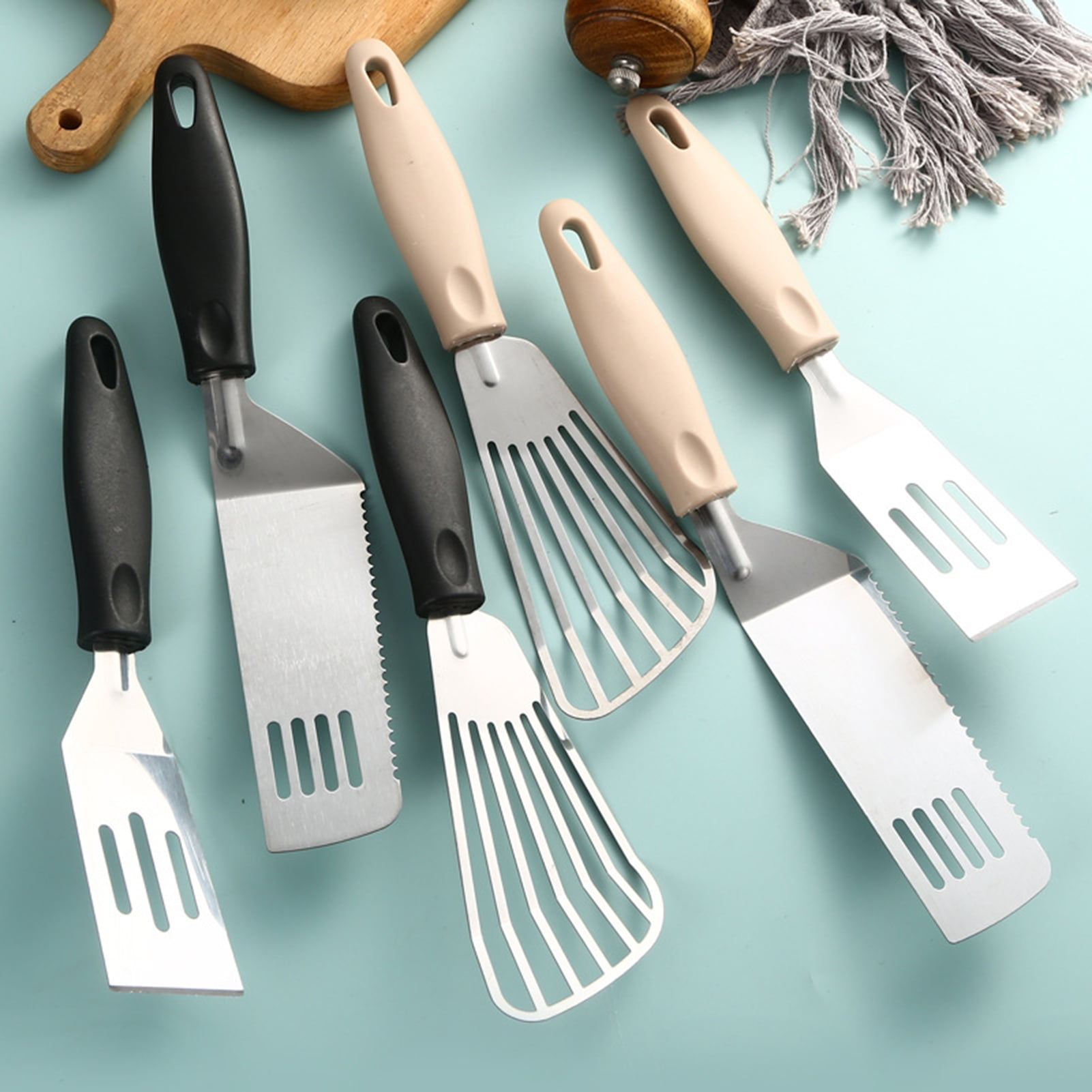 Frying Spatula Stainless Steel Mini Serving Spatula for Flipping ...