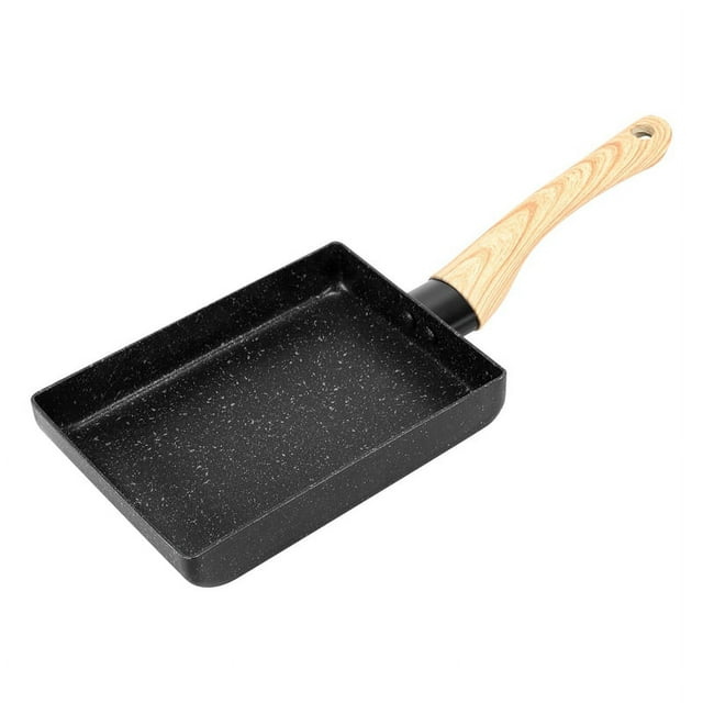 Frying Tamagoyaki Omelette Black NonStick Pan for Gas CookerBlack