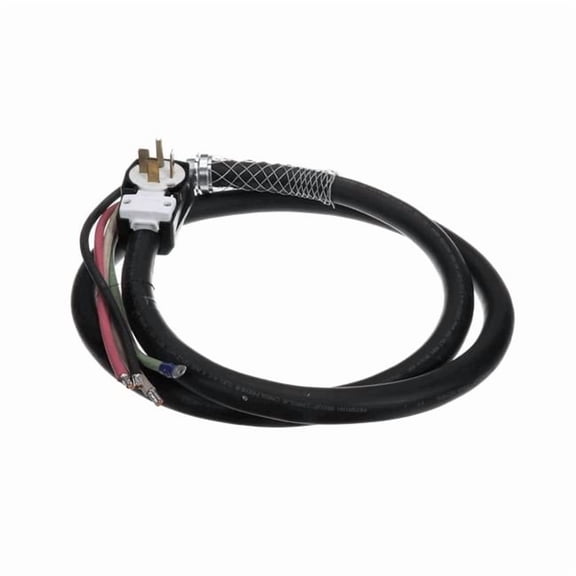 Frymaster 130020574 Power Cord with Right Angle Plug & Strain Relief, 4 AWG, 4 Wire, 3PH