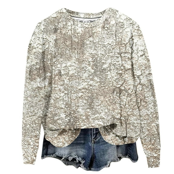 FrzhBrz Camo Sweatshirt for Women Maple Leaf Print Oversized Hoodies Pullover 2025 Spring Fashion Crewneck Sweatshirts Fall Women Clothes