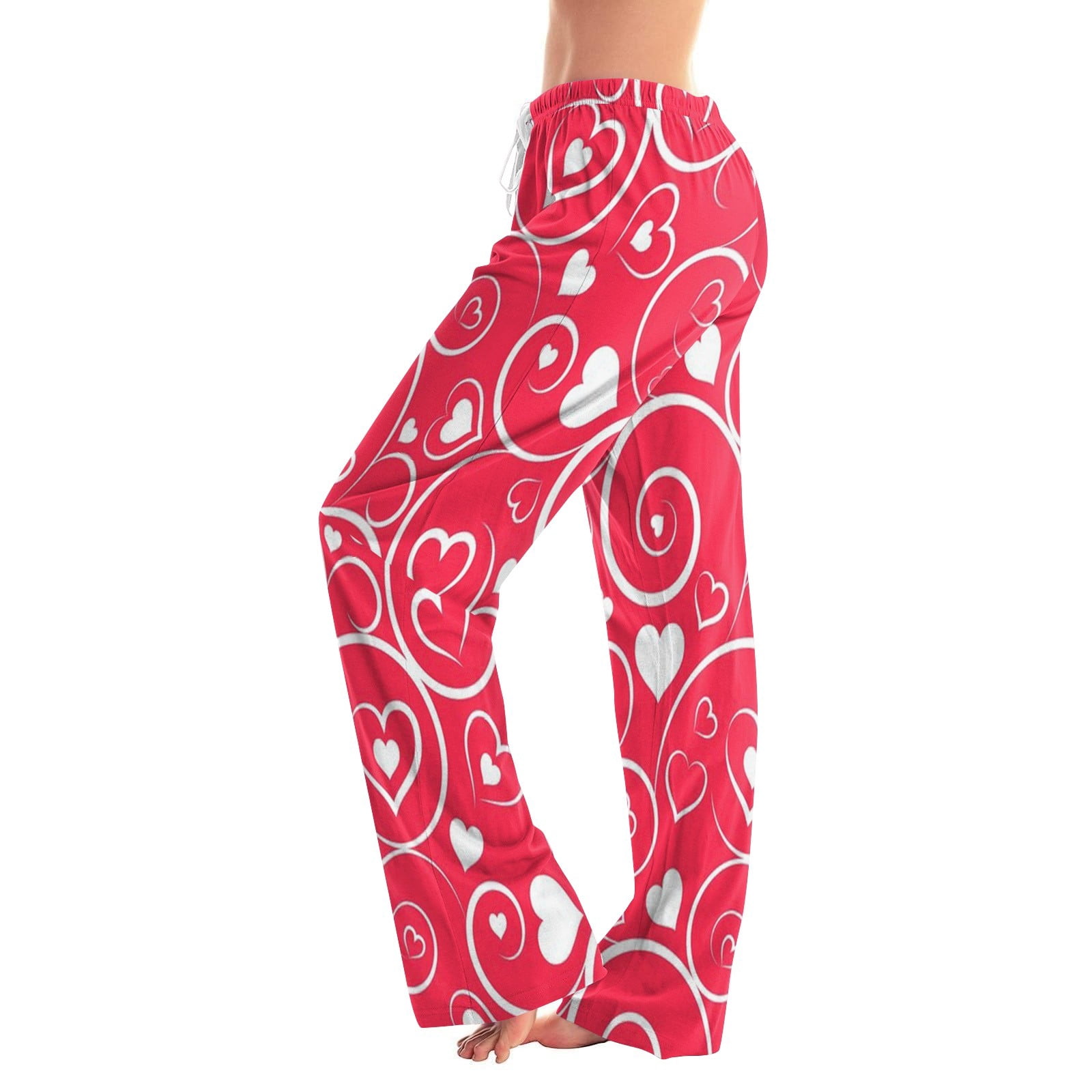 HodJIU Womens Pyjama Set Pjs Valentine's Day Heart Print Pajama 2