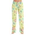 thumbnail image 1 of FrzhBrz Easter Comfy Pajama Pants Women Rabbit Graphic Pajama Pant Baggy Drawstring Pajama Bottoms Fun Easter Eggs Graphic Sleepwear Bottoms Lounge, 1 of 6