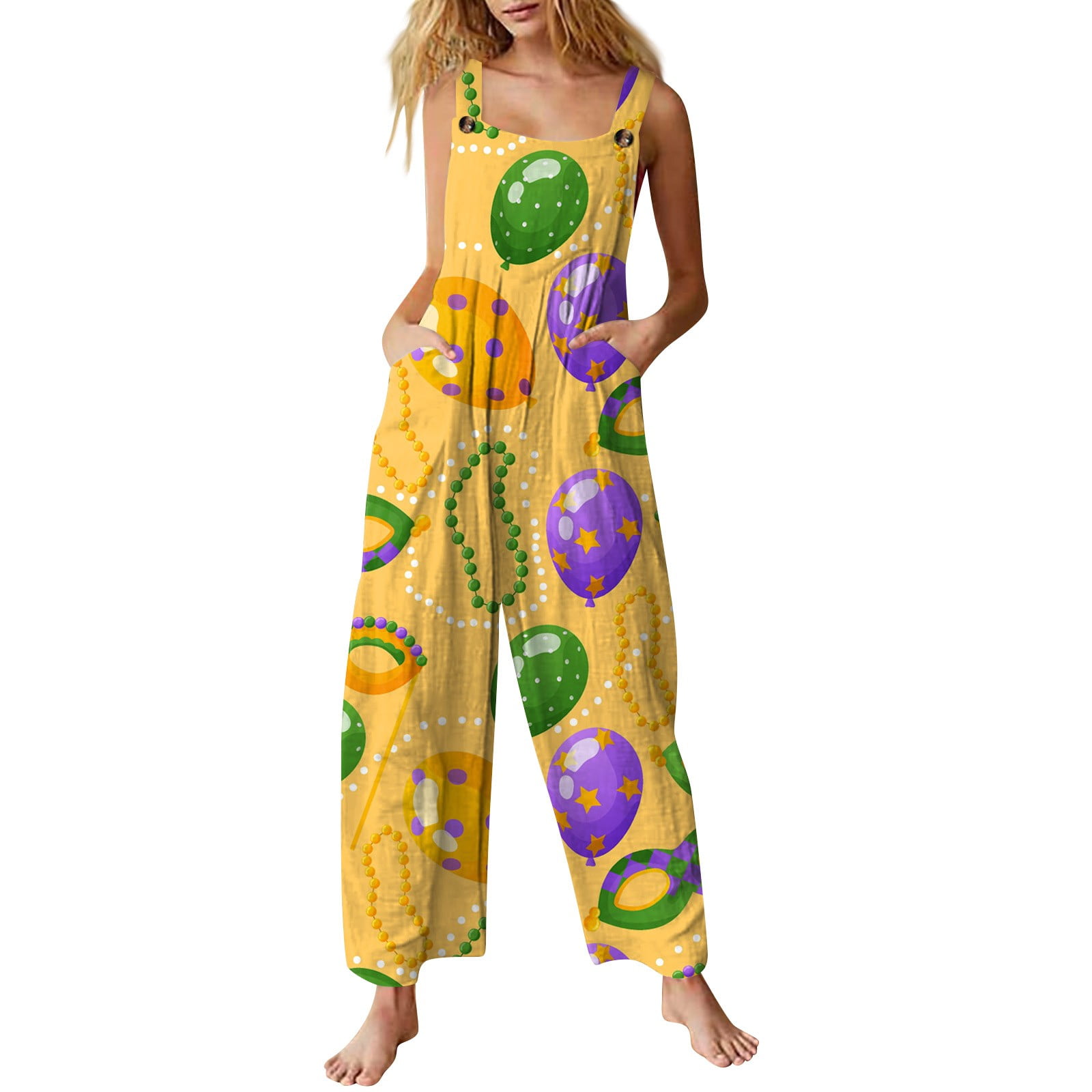 mardi gras bib overalls