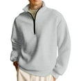 thumbnail image 1 of FrzhBrz Men's Half Zip Pullover Sweatshirts Outdoor Mock Neck Long Sleeve Pullover Casual Hoodie Golf Shirts, 1 of 6