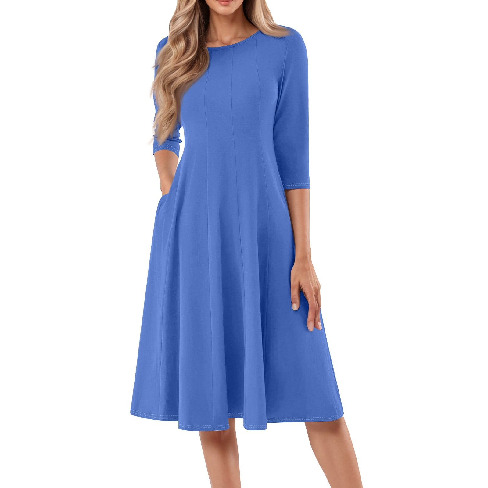 A-line Round Neck 3/4 Sleeves Lace Short Flower Girl Dresses, FG0150