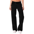 thumbnail image 1 of FrzhBrz Straight Leg Jeans for Women High Waisted Stretchy Loose Denim Pants Casual Baggy Jean Trousers, 1 of 5