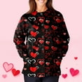 thumbnail image 1 of FrzhBrz Valentines Day Womens Scrub Tops Stretch Long Sleeve Cute Printed Scrub Jackets Loose Tunic Valentine's Day Holiday Fun Nurse Working Uniforms, 1 of 5