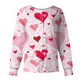 thumbnail image 1 of FrzhBrz Valentines Day Womens Scrub Tops Stretch Long Sleeve Cute Printed Scrub Jackets Valentine's Day Medical Nurse Workwear Tops, 1 of 3
