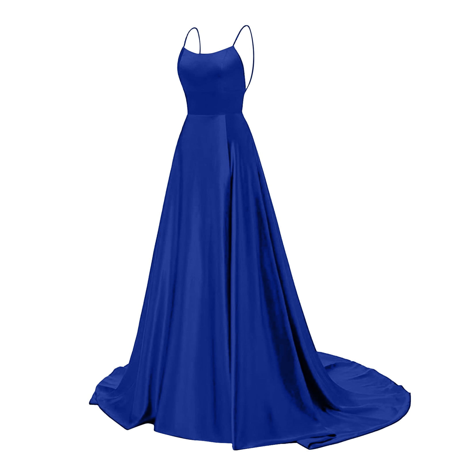 CLcaojun Women's Strapless A-Line Satin Evening Dress With Bow & Pocket - Floor Length Prom Gown - View #13