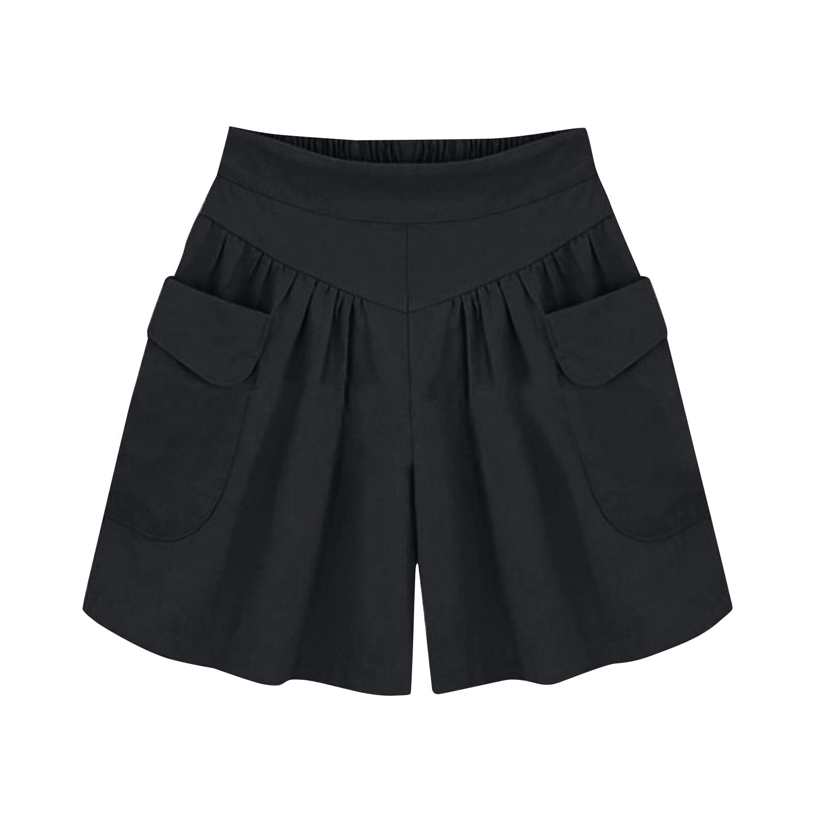 Short Cloth FrzhBrz Women's Board Shorts Cotton Linen Loose Shorts Pull on Soft ...
