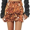 thumbnail image 1 of FrzhBrz Women's Sequin Cocktail Skirt High Waist Stretchy Glitter Bodycon Pencil Skirts, 1 of 5