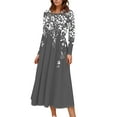 thumbnail image 1 of FrzhBrz Women's Summer Casual Maxi Dresses Fall Long Sleeve Floral Printed Casual Dress with Pockets, 1 of 7