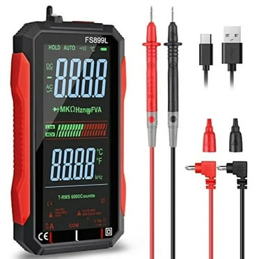 Fs899L Smart Digital Multimeter Usb Rechargeable Current Meter With 6000 Counts