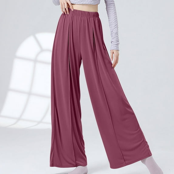 Fsahion Plus Size Casual Sweatpants for Womens High Waist Casual Solid Color Elastic Loose Pants Straight Wide Leg Trousers Pants Up to 65% off!