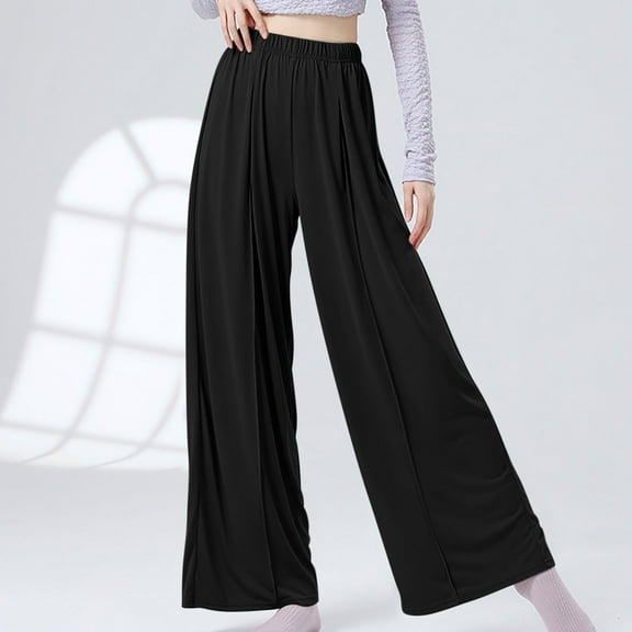Fsahion Plus Size Casual Sweatpants for Womens High Waist Casual Solid Color Elastic Loose Pants Straight Wide Leg Trousers Pants Up to 65% off!