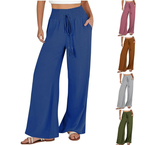 Fsahion Plus Size Casual Sweatpants for Womens High Waist Loose Wide Leg Pants High Waist Straight Pants Casual Pants Up to 65% off!