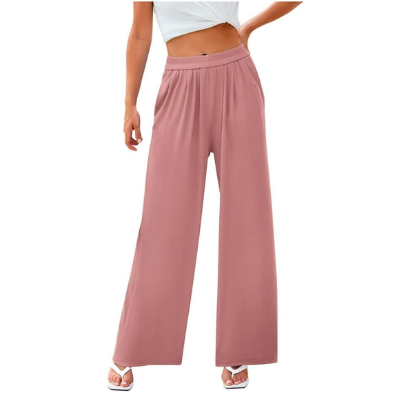 Fsahion Plus Size Casual Sweatpants for Womens High Waist Solid Color Comfortable Casual Elastic Pants With A Waist And Long Pants Up to 65% off!