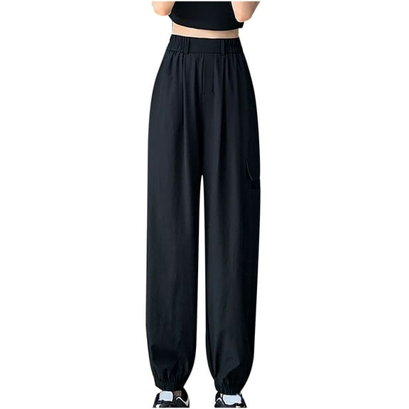 Fsahion Plus Size Casual Sweatpants for Womens High Waist Spring And Summer Casual Pocket Workwear Pants Casual Long Pants Leggings Up to 65% off!