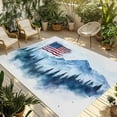 thumbnail image 1 of Fsddascl 4th of July American Flag Outdoor Rug for Patio/Deck/Porch, Non-Slip Large Area Rug 5 x 8 Ft, Forest Independence Day Indoor Outdoor Rugs Washable Area Rugs, Reversible Camping Rug Carpet, 1 of 5