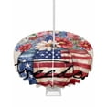 thumbnail image 1 of Fsddascl 4th of July Outdoor Tablecloth - 60 Inch Round Dining Table Cover, Red Blue Floral Independence Day Rustic Waterproof Outdoor Table Cloth with Umbrella Hole & Zipper for Picnic/Patio/Party, 1 of 7