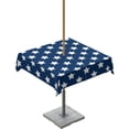 thumbnail image 1 of Fsddascl 4th of July Outdoor Tablecloth - 60x60 Inch Square Dining Table Cover, Independence Day Patriotic White Star Blue Waterproof Outdoor Table Cloth with Umbrella Hole & Zipper for Picnic/Patio, 1 of 7