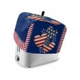 thumbnail image 1 of Fsddascl 4th of July Toaster Cover 2 Slice, Small Kitchen Appliance Covers, American Flag Independence Day Vintage Toaster Oven Cover with Loop, Bread Machine Cover Polyester Dust Cover Protection, 1 of 5