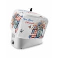 thumbnail image 1 of Fsddascl 4th of July Toaster Cover 4 Slice, Large Kitchen Appliance Covers, Independence Day Spring Floral US Flag Toaster Oven Cover with Loop, Bread Machine Cover Polyester Dust Cover Protection, 1 of 5
