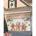 thumbnail image 1 of Fsddascl 6 x 13 Ft Christmas Garage Door Cover, Christmas Gingerbread Large Garage Door Banner, Xmas Balls Snowflake Rustic Hanging Garage Mural Background for Indoor Outdoor Xmas Party Supplies, 1 of 9