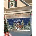 thumbnail image 1 of Fsddascl 6 x 13 Ft Christmas Garage Door Cover, Navy Blue Christmas Snowman Large Garage Door Banner, Xmas Tree Snowflake Botanical Hanging Garage Mural Background for Indoor Outdoor Party Supplies, 1 of 9