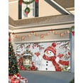 thumbnail image 1 of Fsddascl 7 x 16 Ft Christmas Garage Door Cover, Christmas Snowman Large Garage Door Banner, Xmas Snowflake Botanical Poinsettia Hanging Garage Mural Background for Indoor Outdoor Xmas Party Supplies, 1 of 9