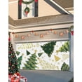 thumbnail image 1 of Fsddascl 7 x 16 Ft Christmas Garage Door Cover, Christmas Tree Large Garage Door Banner, Green Golden Xmas Tree Snowflake Hanging Garage Mural Background for Indoor Outdoor Xmas Party Supplies, 1 of 9