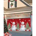 thumbnail image 1 of Fsddascl 7 x 16 Ft Christmas Garage Door Cover, Red Snowman Christmas Large Garage Door Banner, Tree Snowflake Gifts Hanging Garage Mural Background for Indoor Outdoor Xmas Party Supplies, 1 of 9