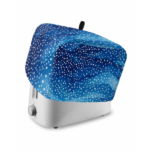 Fsddascl Abstract Blue Ocean Waves Small Toaster Cover 2 Slice, Kitchen Appliance Covers, Wave Point Natural Coastal Toaster Oven Cover with Loop, Bread Machine Cover Polyester Dust Cover Protection