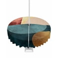 thumbnail image 1 of Fsddascl Abstract Boho Outdoor Tablecloth - 60 Inch Round Dining Table Cover, Modernpatchwork Colorful Circle Waterproof Outdoor Table Cloth with Umbrella Hole & Zipper for Picnic/Patio/Party, 1 of 7