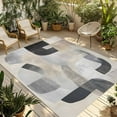 thumbnail image 1 of Fsddascl Abstract Gray Brown Outdoor Rug for Patio/Deck/Porch, Non-Slip Large Area Rug 4 x 6 Ft, Simple Geometric Art Indoor Outdoor Rugs Washable Area Rugs, Reversible Camping Rug Carpet Runner, 1 of 5