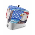 thumbnail image 1 of Fsddascl American Flag Small Toaster Cover 2 Slice, Kitchen Appliance Covers, Country Eagle Independence Day Blue Red Toaster Oven Cover with Loop, Bread Machine Cover Polyester Dust Cover, 1 of 5
