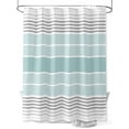 thumbnail image 1 of Fsddascl Aqua Ombre Stripes Shower Curtain Set - Small 36" x 72" Bathtub Curtain with 12 Hooks, Modern Abstract Stripes Aesthetic Waterproof Fabric Stall Shower Curtains for Bathroom/Bathtub, 1 of 6