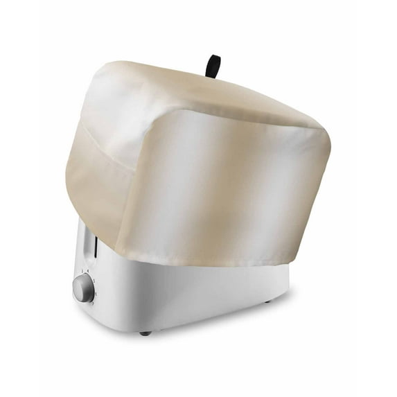 Fsddascl Beige White Ombre Small Toaster Cover 2 Slice, Kitchen Appliance Covers, Country Minimalist Abstract Gradient Toaster Oven Cover with Loop, Bread Machine Cover Dust Cover Protection