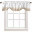 Fsddascl Grey Tie Up Valance Curtains for Windows, Kitchen Curtains ...