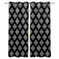 thumbnail image 1 of Fsddascl Black Boho Geometric Blackout Curtains for Bedroom/Living Room, Thermal Insulated Kitchen Curtains, Retro Simple Ethnic Abstract Motifs Grommet Darkening Window Treatment Drapes 42"x84"x2, 1 of 8